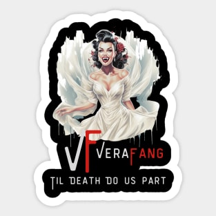 Vera Fang Vampire Halloween Bridal Costume retro parody funny fashion Sticker